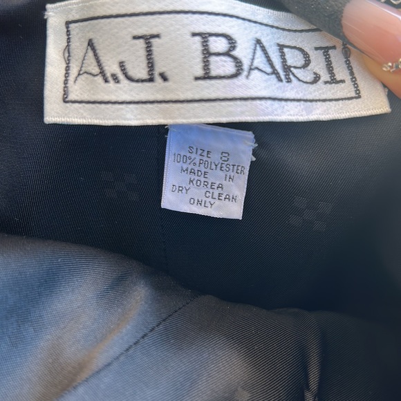 Size 8 A.J. Bari Vintage Black Formal Dress - Picture 6 of 6
